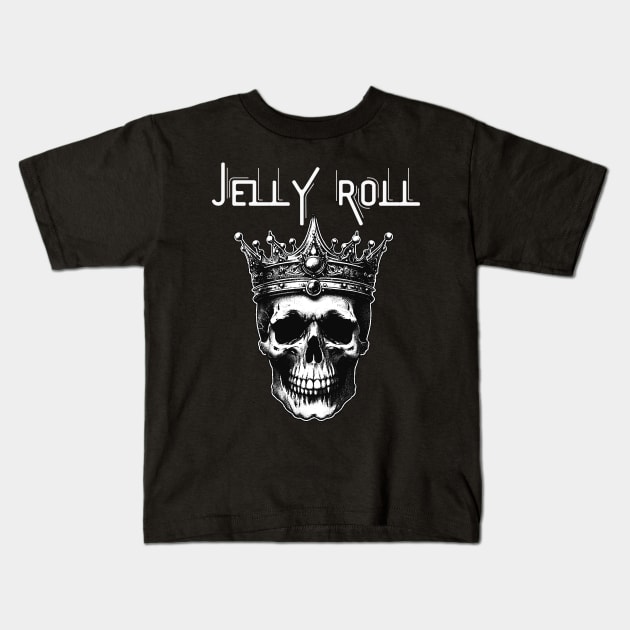 Jelly Roll "Somebody Save Me" Vintage Modern Skull Crown Kids T-Shirt by Jack of All Dreams